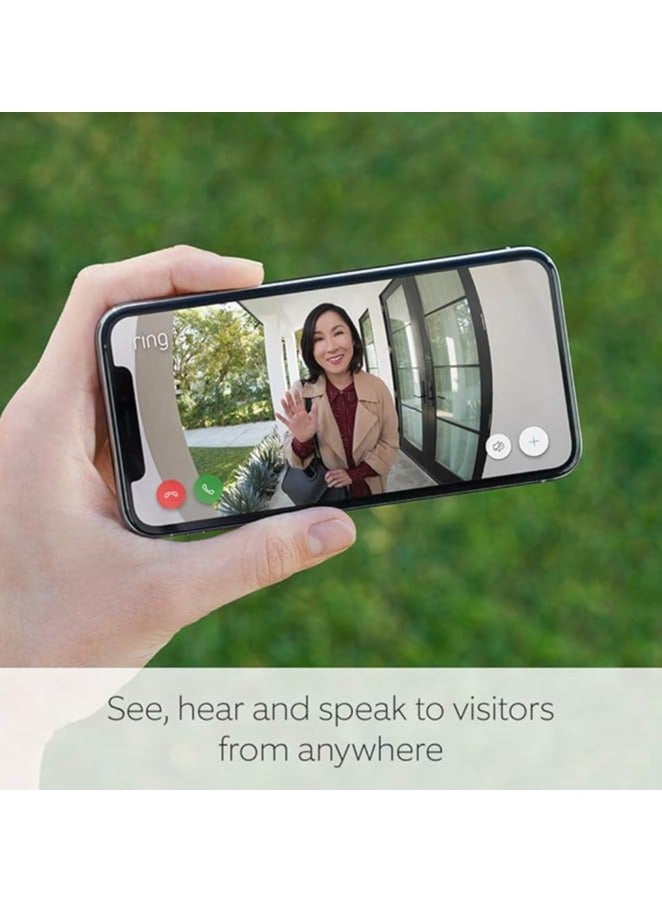 Ring Ring Video Doorbell 3 - rechargable battery powerd, Wi-Fi doorbell security camera with two way talk, full HD video motion detection, night vision  - Image 2