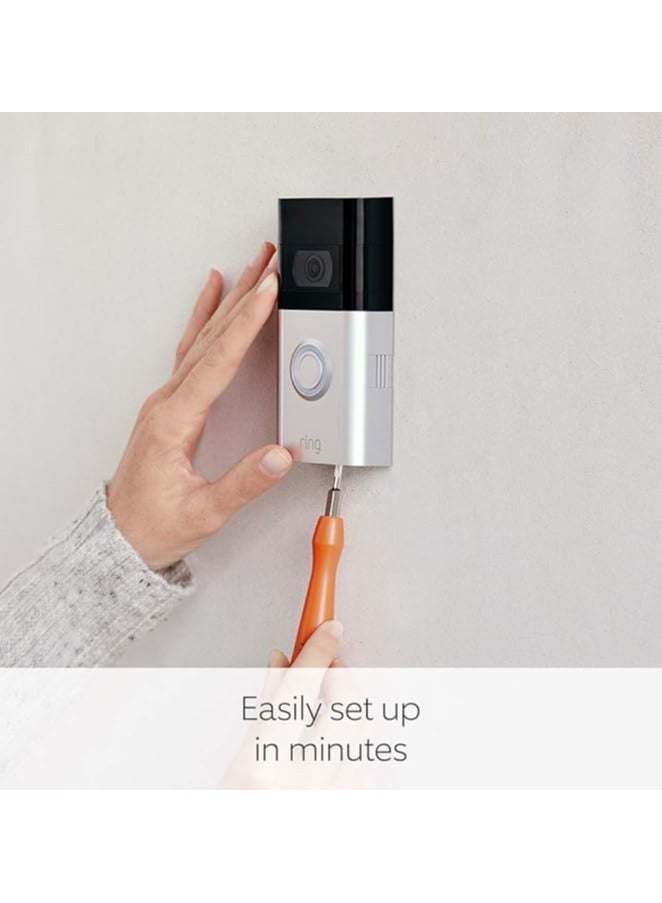 Ring Ring Video Doorbell 3 - rechargable battery powerd, Wi-Fi doorbell security camera with two way talk, full HD video motion detection, night vision  - Image 3