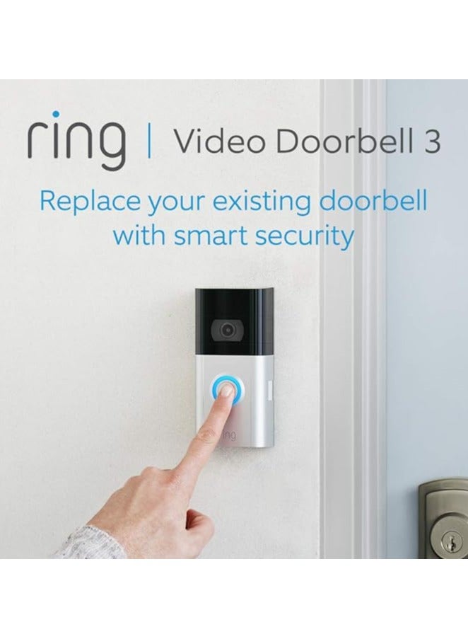 Ring Ring Video Doorbell 3 - rechargable battery powerd, Wi-Fi doorbell security camera with two way talk, full HD video motion detection, night vision  - Image 5