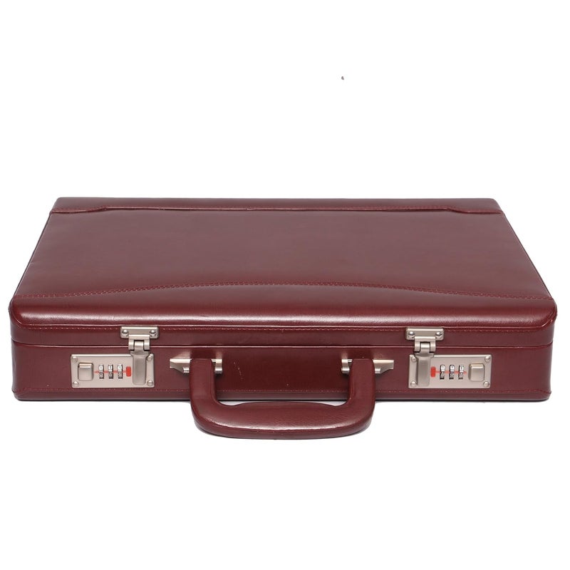 OBANI Brown Faux Leather Briefcase |Travel Briefcase | Document briefcase | Business suitcase | Hand suitcase - Image 1