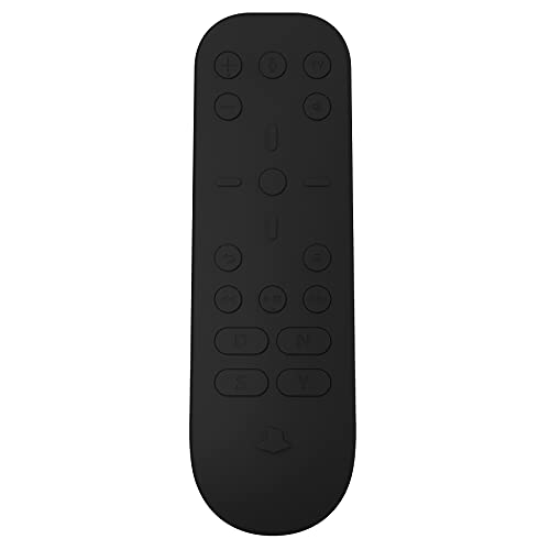 PlayVital Silicone Protective Case for ps5 Media Remote Cover, Ergonomic Design Full Body Protector Skin for ps5 Remote Control - Black - Image 4