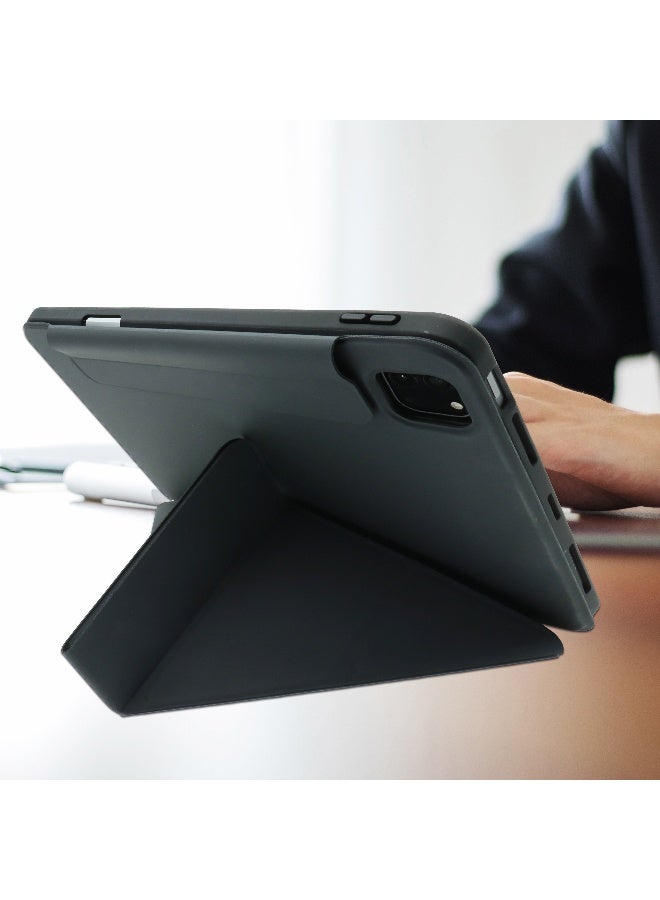 ALot Y type triple fold magnet iPad Case 10.2 Skin feel PU TPU PC shell and magnetic closure versatile triple fold stand for hands free viewing and reliable protection - Image 4