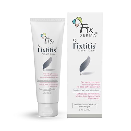 Fixderma 15% zinc oxide Fixtitis Anti Rash Cream | Diaper rash cream for baby | Softening the Rough Skin, Soothing and Healing | Rash Cream for Sensitive Skin - 75 gm - Image 1