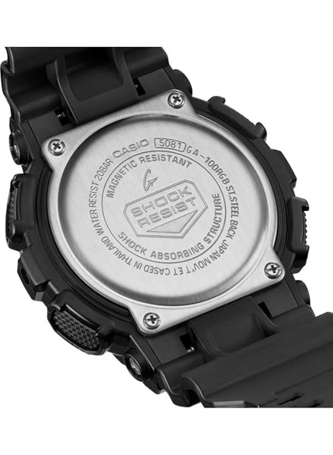 G-SHOCK Casio G-Shock Analog-Digital Watch GA-100RGB-1ADR - Image 3