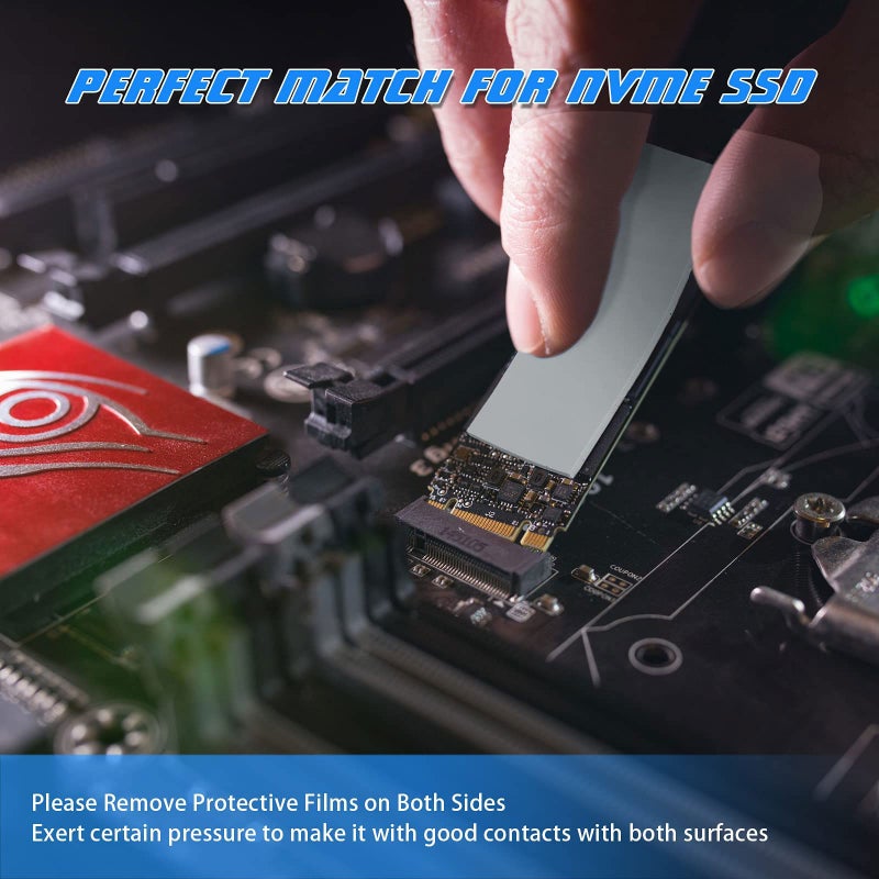 Outus 30 Pieces 2.6 x 0.8 Inch Silicone Thermal Pad Reusable Thermal Conductive Silicone Pad Each Thick for Gpu Heatsink Cpu Chip Heat Conduction or LED Heat Conduction (Dark Gray) - Image 2