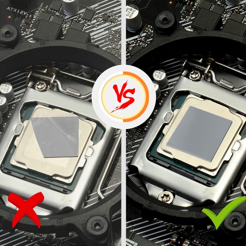 Outus 30 Pieces 2.6 x 0.8 Inch Silicone Thermal Pad Reusable Thermal Conductive Silicone Pad Each Thick for Gpu Heatsink Cpu Chip Heat Conduction or LED Heat Conduction (Dark Gray) - Image 4