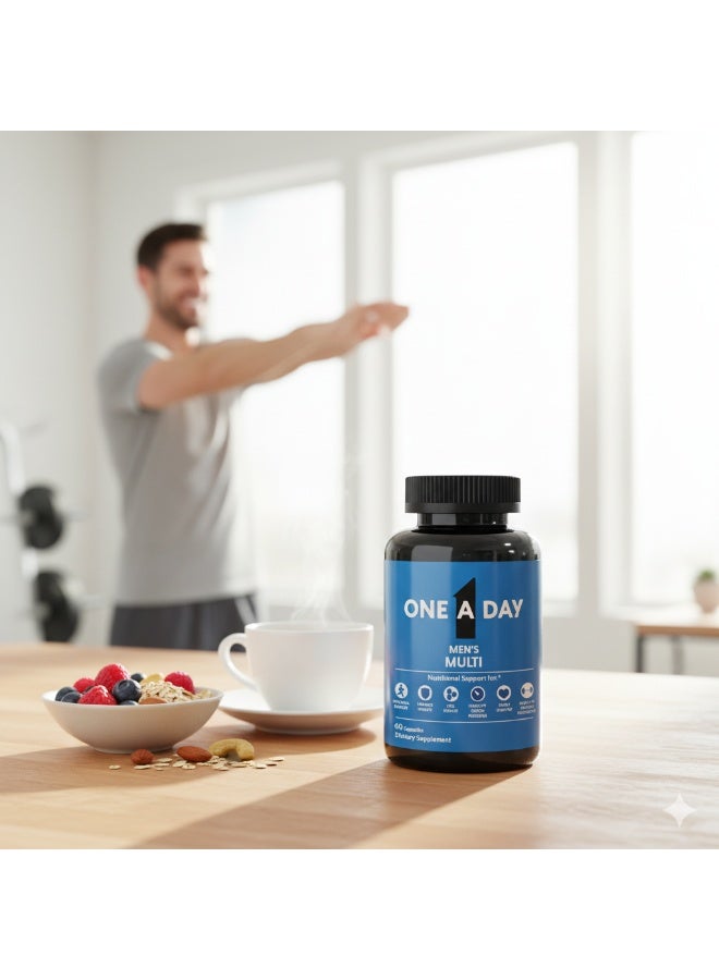 ONE A DAY Men's Daily Wellness Support Supplement For Adult Men, 60 Tablets - Image 2