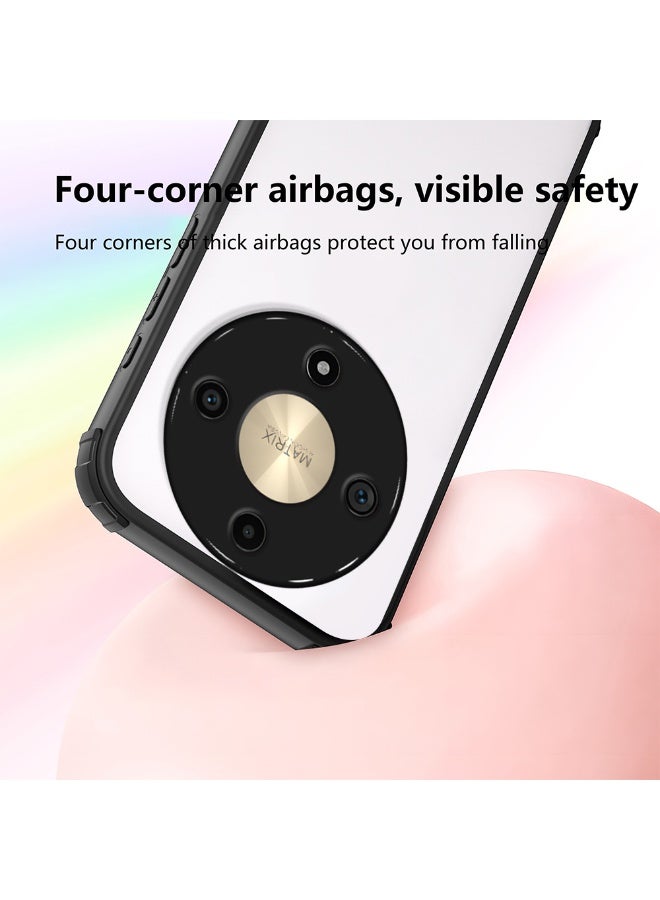 كومبي لـ Huawei Honor X9d Case ، غطاء الهاتف مقاوم للصدمات TPU ، مع قشرة خلفية واضحة ، أربع زوايا مصادمة وسادة هوائية Honor X9d Case أسود / واضح - Image 2