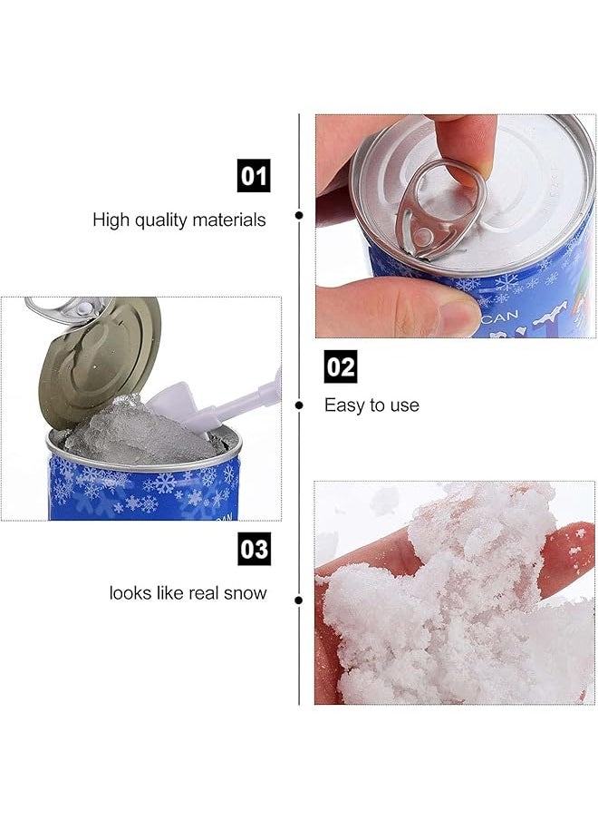 erorex Instant Snow Fake Snow Powder Fluffy Artificial Snow Powder Festival Decoration Man Made Magic Artificial Snow Cans Winter Crafts Snow Play Cloud Slime Festival Decoration Diy Gift 5 Set  - Image 3