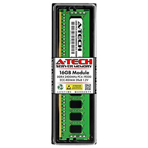 A-Tech 16GB RAM Replacement for Hynix HMA82GR7AFR8N-UH | DDR4 2400MHz PC4-19200 2Rx8 1.2V ECC RDIMM Registered 288-Pin DIMM Memory Module - Image 1