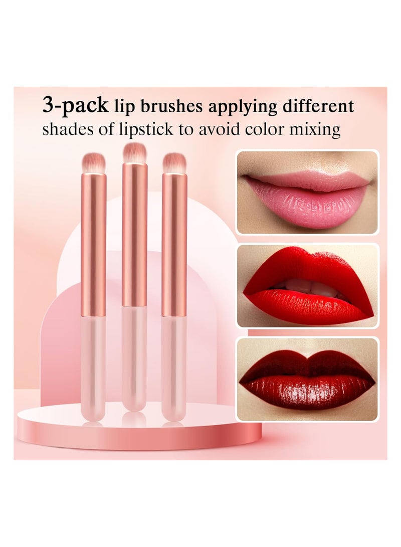 ماركة غير محددة Lip Brush Lip Smudge Brushes Lipstick Brush with Tubes 3PCS Lip Gloss Applicator Wands Lip Brushes Multi-purpose Lip Makeup Brush Eyeshadow Brush Concealer Brush Lip Gloss Wands Applicator Tool Kits  - Image 3