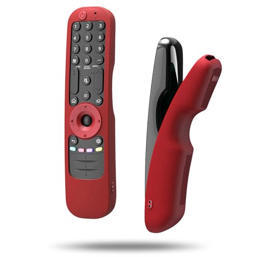 WDZP Protective Silicone Remote Case for LG Smart TV AN-MR21, Red - Image 1