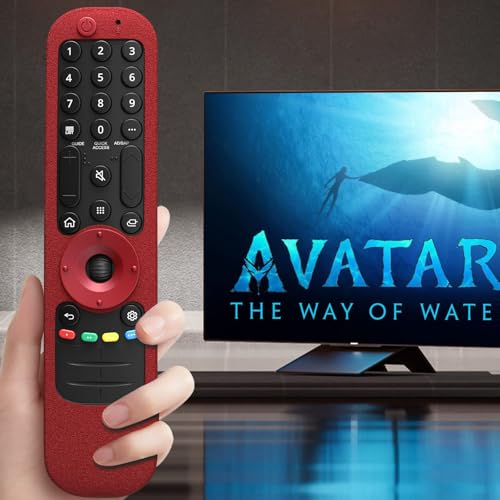 WDZP Protective Silicone Remote Case for LG Smart TV AN-MR21, Red - Image 4