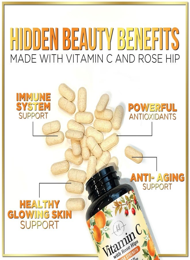 Hello Lovely! Vitamin C 1000mg Per Serving - Extra Strength with Rose Hips Bioflavonoids - Sugar Free Vitamin C Chewable Pills, Vit C Supplement for Immune Support & Antioxidant, USA Bottled - 120 Chewable Tablets - Image 5