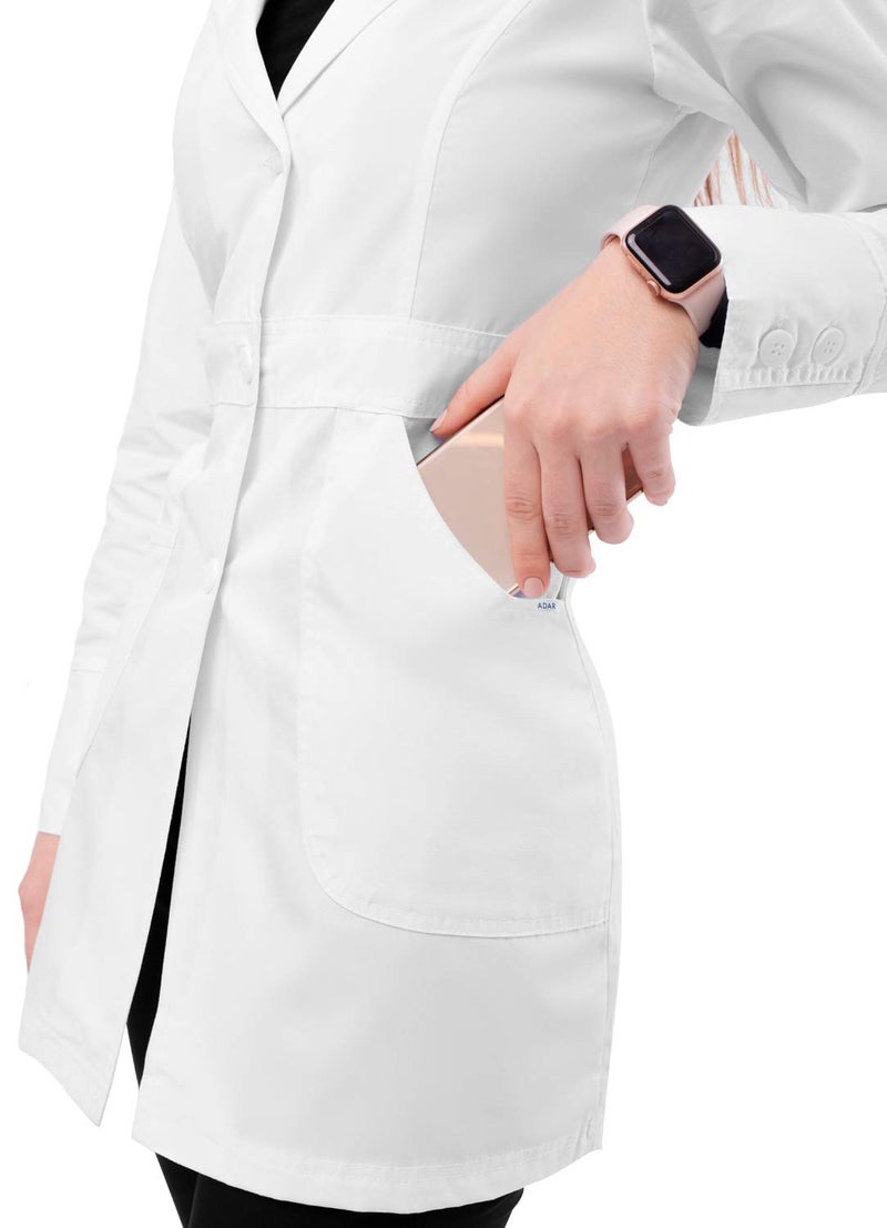 Adar Uniforms , Universal Lab Coats for Women - Perfection 32 Lab Coat - 811 - White - XL - Image 4