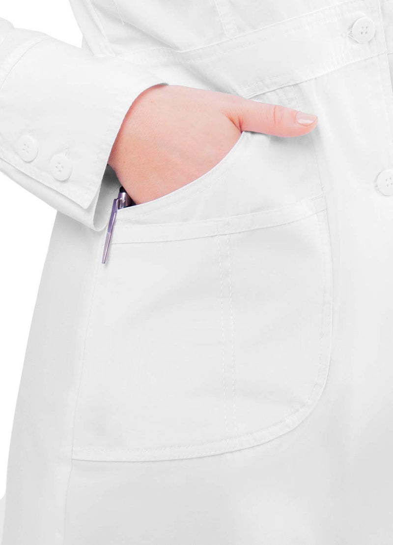 Adar Uniforms , Universal Lab Coats for Women - Perfection 32 Lab Coat - 811 - White - XL - Image 5