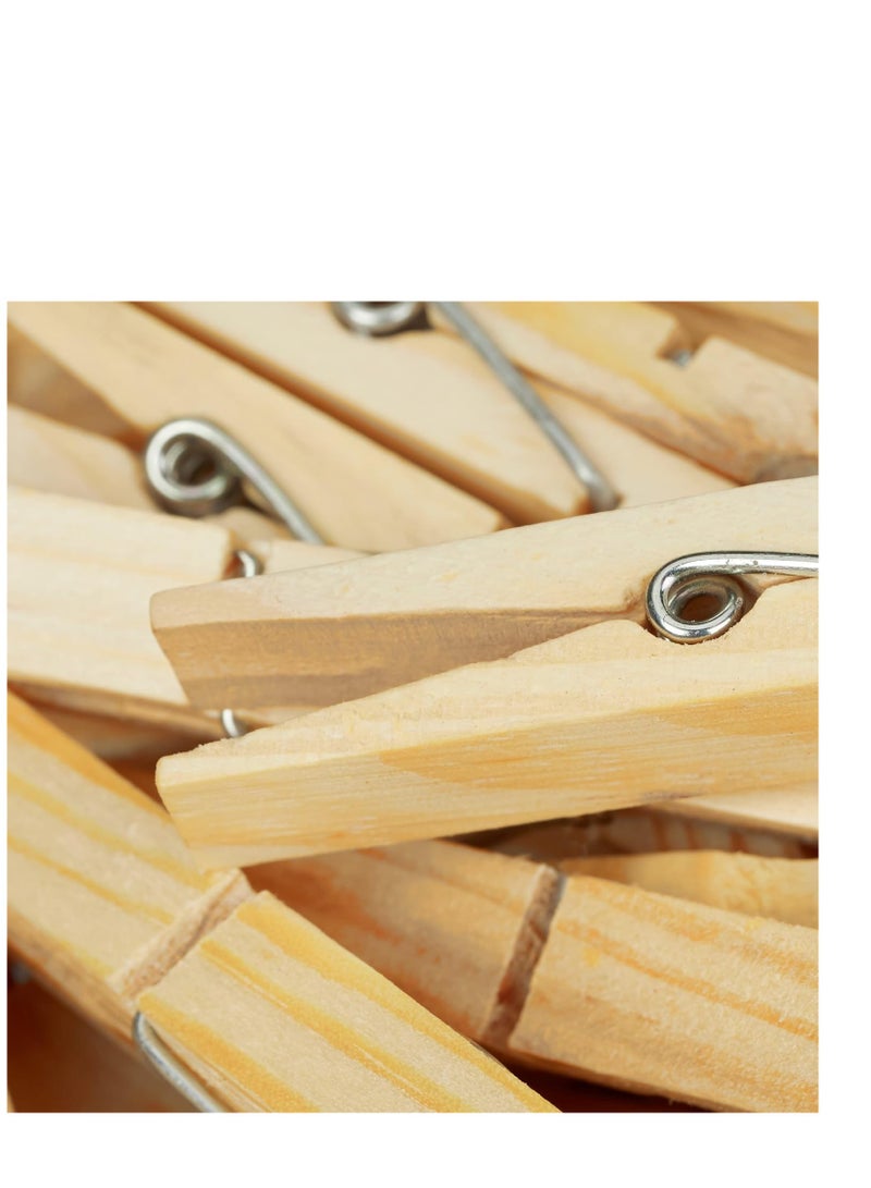 Generic 48-Piece Clothes Pegs Set, Brown, 4.76cm  - Image 2
