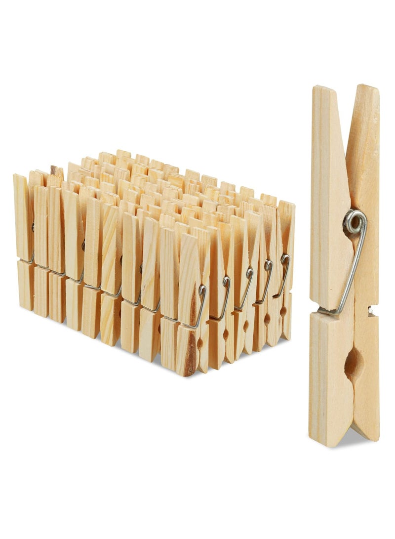 Generic 48-Piece Clothes Pegs Set, Brown, 4.76cm  - Image 3