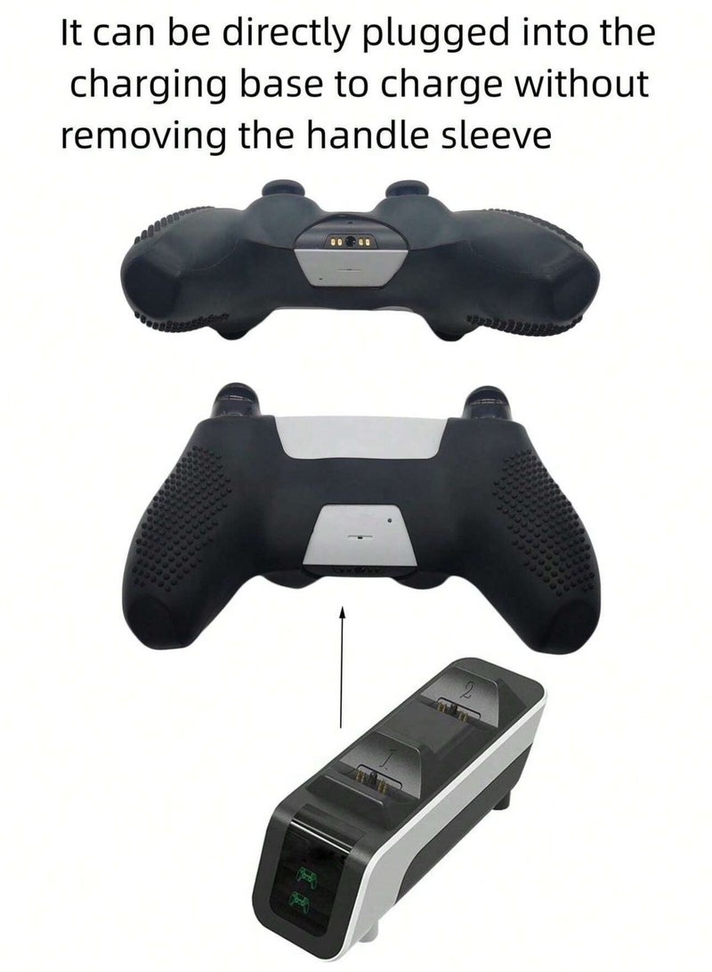 Anti-Slip Silicone Controller Cover for PlayStation 5 with Thumb Grip Caps - Image 4
