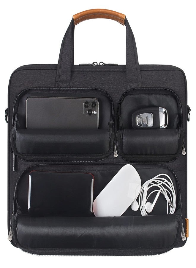 DOMISO 17-17.3 Inch Laptop Bag Business Briefcase with Shoulder Strap Messenger Bag Compatible with 17" Laptops/17.3" HP Pavilion/MSI GS73VR Stealth Pro/Dell Inspiron 17/Acer/ASUS,Black - Image 4