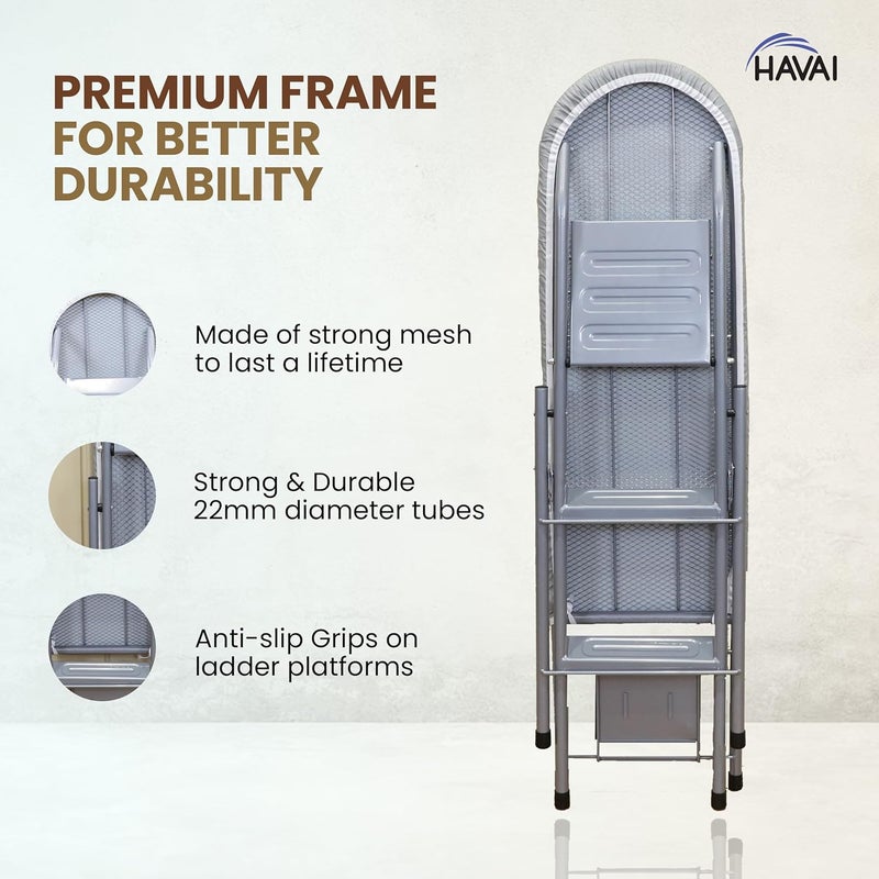 HAVAI 2in1 Convertible Ironing Board Ladder SpaceSaving MultiPurpose Solution for Ironing and Climbing - Image 5