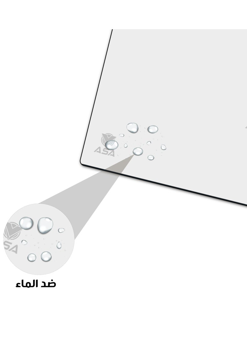 أيه أس أيه وسادة ماوس ممتدة 90 × 40 سم بقاعدة مطاطية غير قابلة للانزلاق مع حواف مخيطة وسطح قماشي ناعم ومقاوم للماء - Image 5