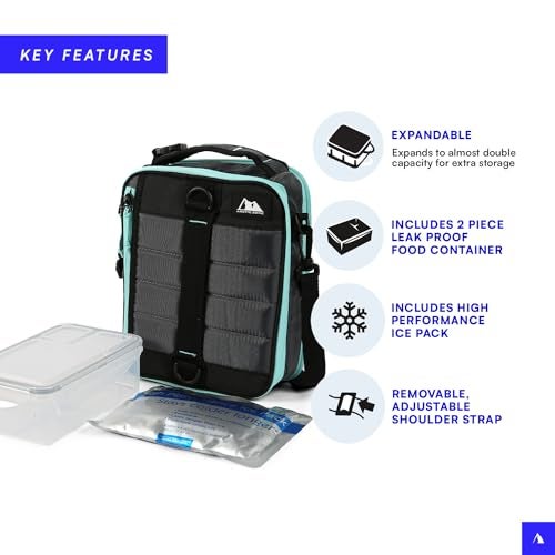 Arctic Zone Ultimate Expandable Insulated Lunch Box, Dual Compartment Insulated - Gray - Image 2