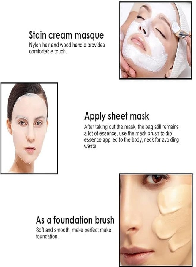 Onward Facial Mask Applicator Brush with Bowl | Face Pack Makeup Cosmetic Soft Brush | 2 Face Cleaning Sponges | Women's Polycotton Elasticized Adjustable Head Wrap Facial Headband COMBO - Image 3