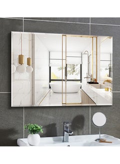 CityRiya-Long Wall Mirror Full Length Mirror Self Adhesive Mirror Full Body Mirror Wall-Mounted Bathroom Mirror Modern Large Hanging Dressing Mirror for Bedroom, Living Room  - Image 1
