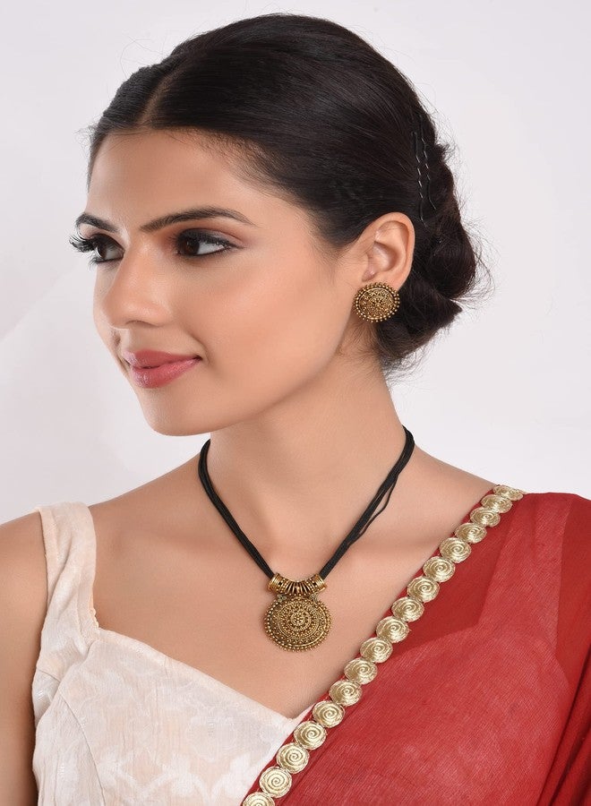 Efulgenz Indian Ethnic Bollywood Designer Necklace Earrings Jewelry Set Antique for Women - Image 4
