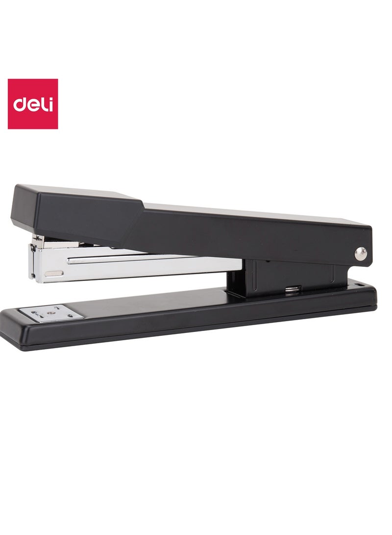 Deli 0424 Stapler 1 piece, 25 Sheets Capacity Compatible with 24/6 and 26/6 Staples Black – For Daily Office Use - Image 1