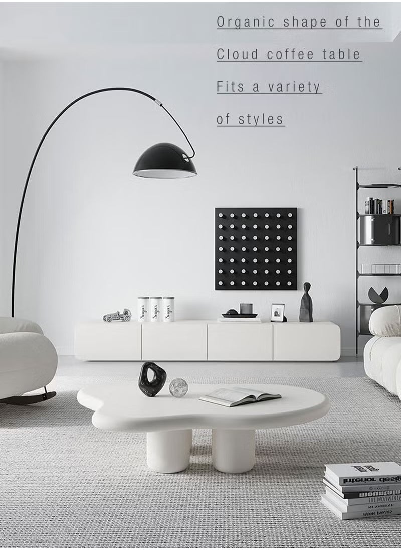 Generic Modern Design Side Table Living Room Home Furniture Nordic Style Irregular Shape Coffee Table in Cloud shape Simple Small Household Shaped Table Tea Table for Living Room Balcony Garden, Living Room Table Bed Room 120 cm  - Image 5