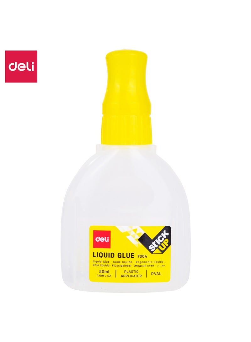 Deli E7304 Liquid Glue 50ml Transparent 1pcs - ideal for office, school, and craft use - Image 1