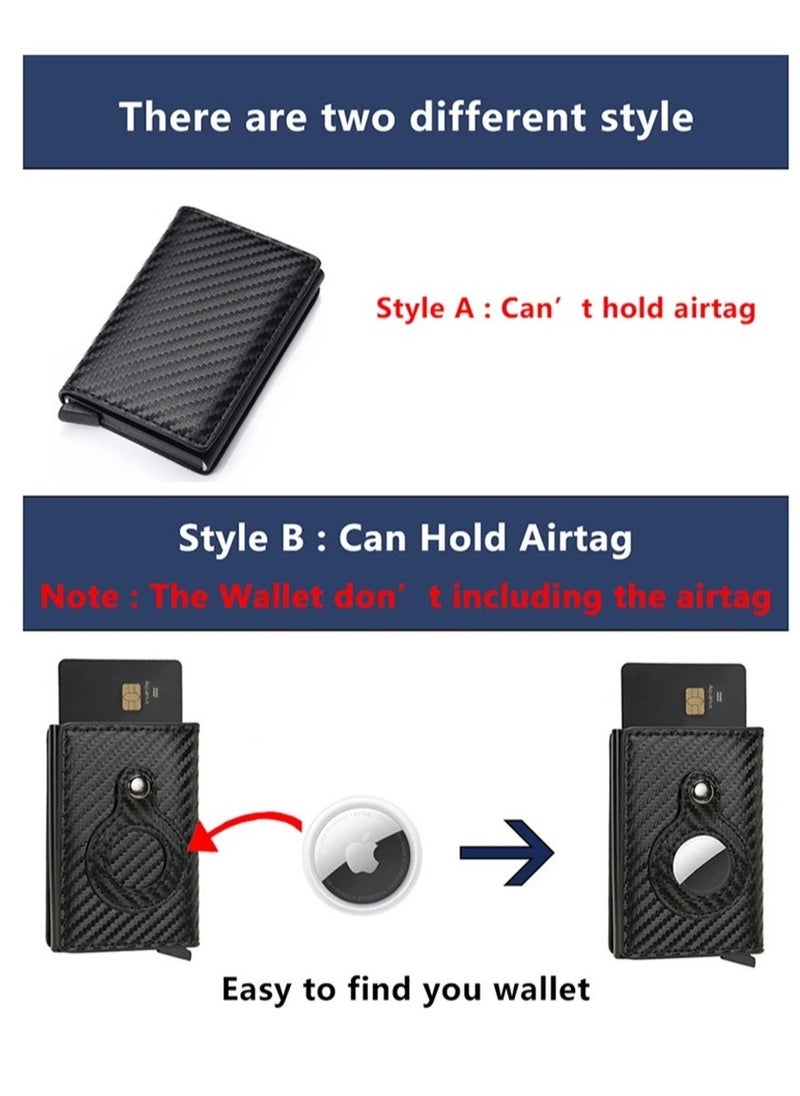 AROAQ - AirTag Wallet for Men Card Holder RFID   Blocking Smart Air Tag Leather Wallet with Apple Airtag Holder - Image 1