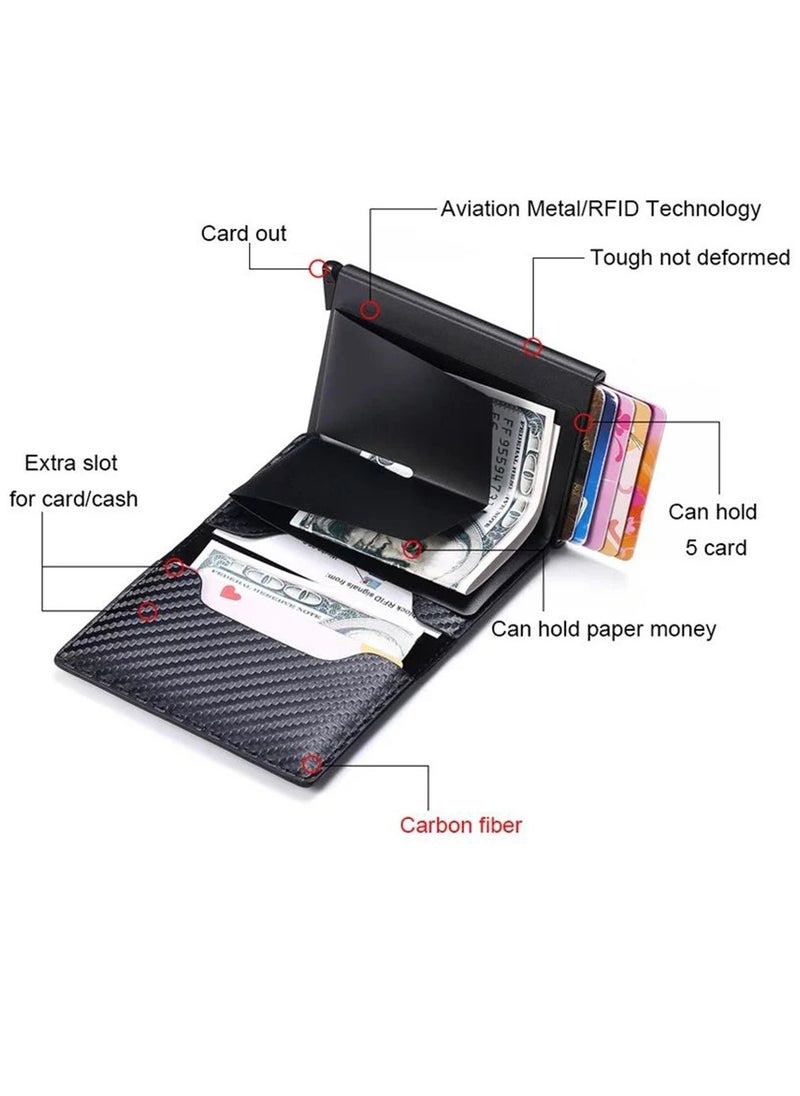 AROAQ - AirTag Wallet for Men Card Holder RFID   Blocking Smart Air Tag Leather Wallet with Apple Airtag Holder - Image 1