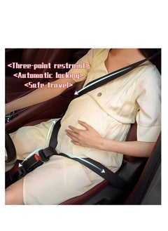 Peachjoy Pregnancy Seat Belt Adjuster - Seat Bump Strap for Pregnant Women - Prevent Abdomen Compression and Protect Belly- Pregnancy Must Haves Maternity Seat Cover Belt for Expectant Mothers (BLACK)  - Image 2