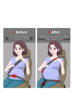 Peachjoy Pregnancy Seat Belt Adjuster - Seat Bump Strap for Pregnant Women - Prevent Abdomen Compression and Protect Belly- Pregnancy Must Haves Maternity Seat Cover Belt for Expectant Mothers (BLACK)  - Image 3