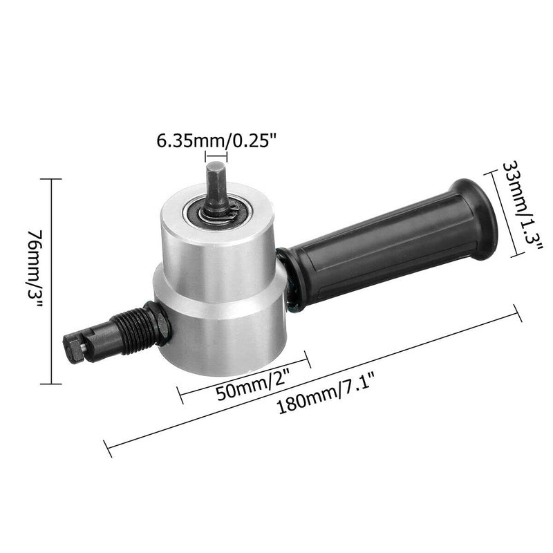 Double Head Nibble Metal Cutting Sheet Nibbler Saw Cutter 360 Degree  - Image 2