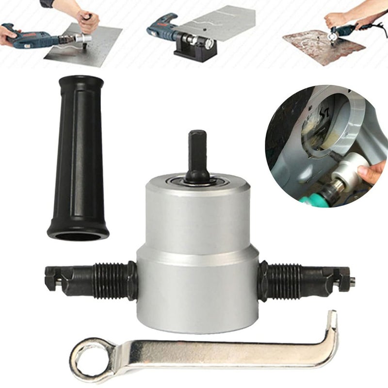 Double Head Nibble Metal Cutting Sheet Nibbler Saw Cutter 360 Degree  - Image 5