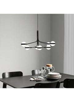 Zaboon Led Chandelier, 8-Armed, Black/White, 70 Cm  - Image 3