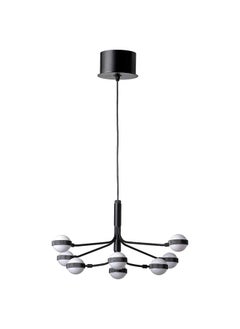 Zaboon Led Chandelier, 8-Armed, Black/White, 70 Cm  - Image 1