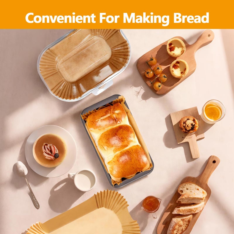 MAXTBEE Loaf Pan Liners, 100Pcs Non-Stick Loaf Pans for Baking Bread 9x5, 2lb Disposable Parchment Bread Liners for Sourdough, Pound Cake, Banana Bread and More (Bottom Sizes: 8"Ã— 4") - Image 2