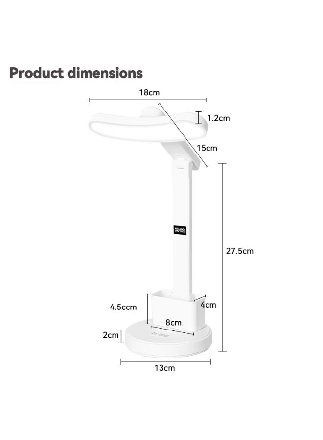 MS-1005 Foldable LED Desk Lamp with Lithium Battery, Digital Display, and Mobile Phone Holder - Image 2