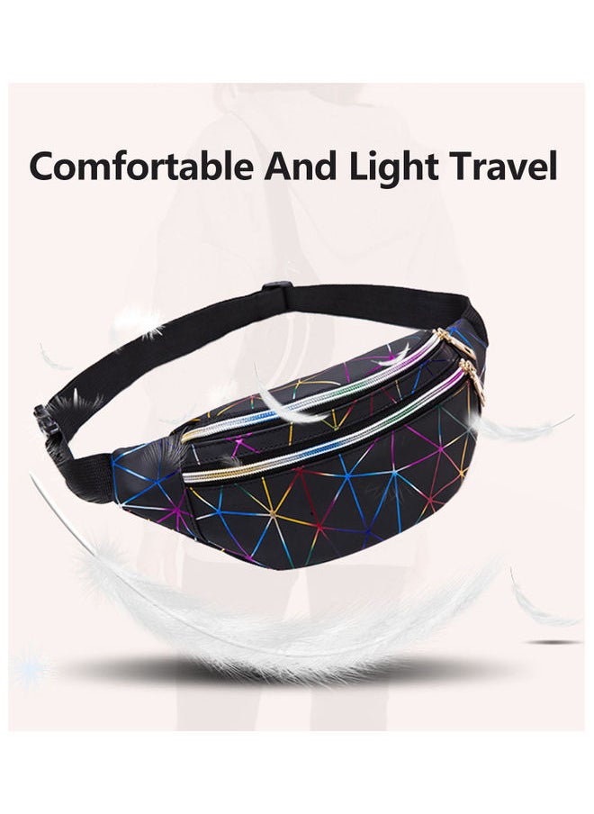 Y&D - Multilayer Outdoor PU Waist Chest Pack Triangle Black 28.00*11.00*13.00cm - Image 1