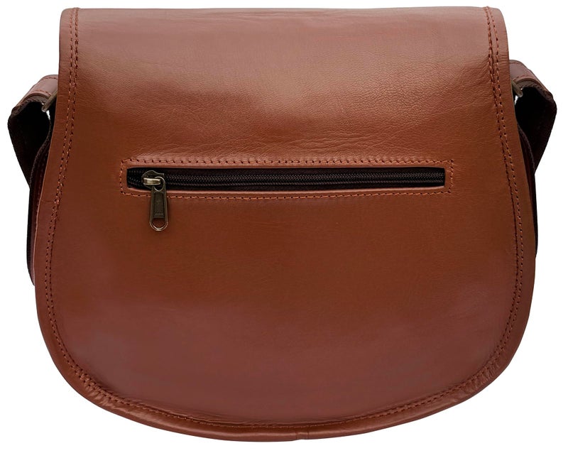 Rustic Town Leather Shoulder Bag for Women - Leather Vintage Crossbody Saddle Bag Purse - Boho Sling Bag Travel Satchel for Ladies - Image 5
