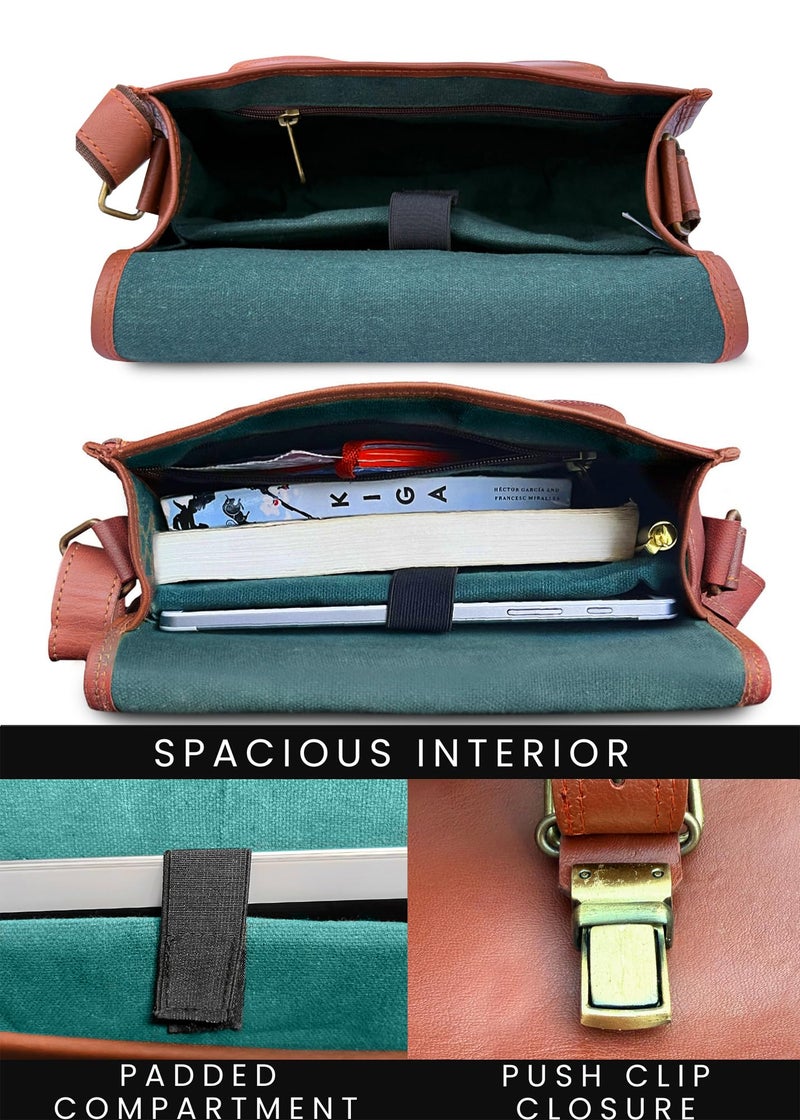 Rustic Town Leather Shoulder Bag for Women - Leather Vintage Crossbody Saddle Bag Purse - Boho Sling Bag Travel Satchel for Ladies - Image 4