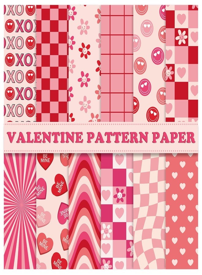 وولاين ورق Whaline ذو 60 ورقة بنمط عيد الحب الرائع، ورق قصاصات وردي وأحمر بنمط قلوب، ورق حرفي مزخرف بنمط ريترو، مناسب لصنع البطاقات وألبومات الصور وتزيين المذكرات، مقاس 5.5 × 8.3 بوصة - Image 1