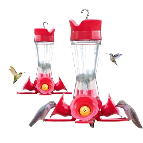 Perky-Pet 203CPBN-2 Glass Hummingbird Feeders for Outdoors with Perches, Ant Moat, Bee Guards - Pack of 2 - Image 1