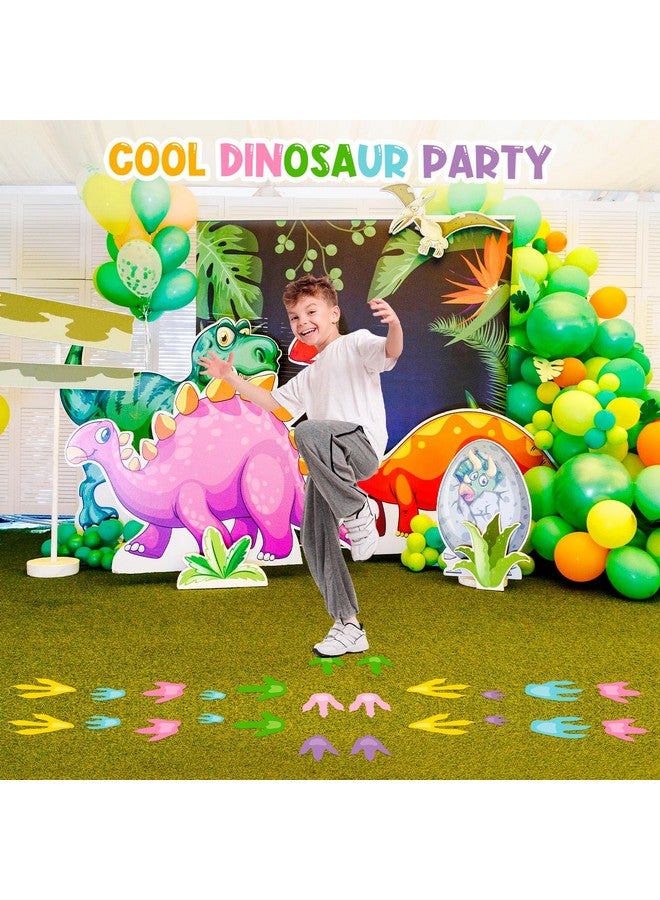 KFPPLXQ 90 Pcs Dinosaur Footprints for Floor Colorful Dinosaur Decor Realistic Dino Footprints Wall Decals for Kids Classroom Jurassic Birthday Decoration School Playroom Baby Nursery Bedroom Home - Image 3