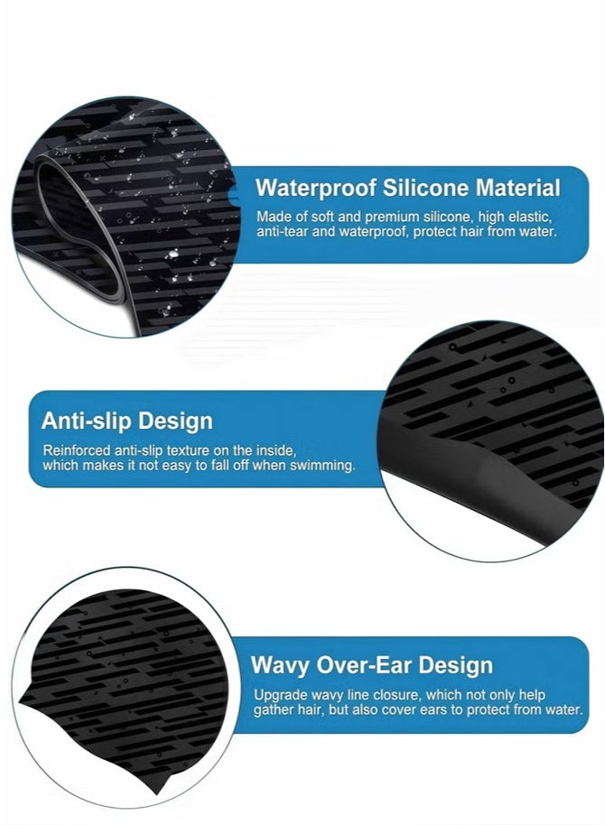 ZNARO 1 Piece Unisex Swim Cap, Waterproof Bathing Cap for Swimming, Adult Swimming Caps Keep Hair Dry - Image 4